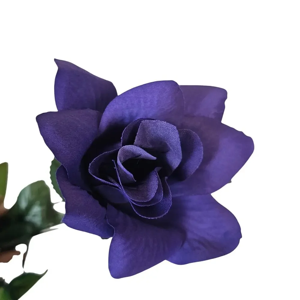 Royal Eggplant Purple Silk Rose Flower Bushes 7 Roses 2.5